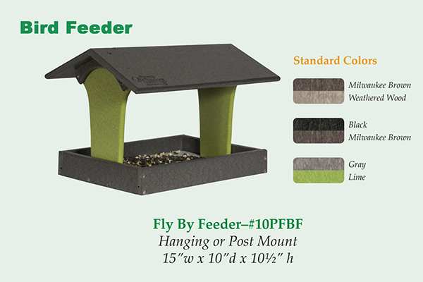 Amish Recycled Poly Fly By Bird Feeder